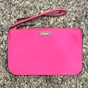 Kate Spade Bright Pink Leather Wristlet